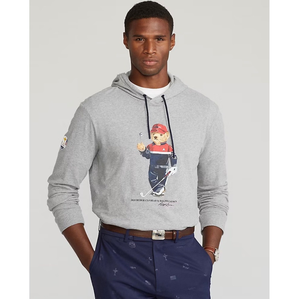 Polo by Ralph Lauren Gray Bear Graphic Hoodie